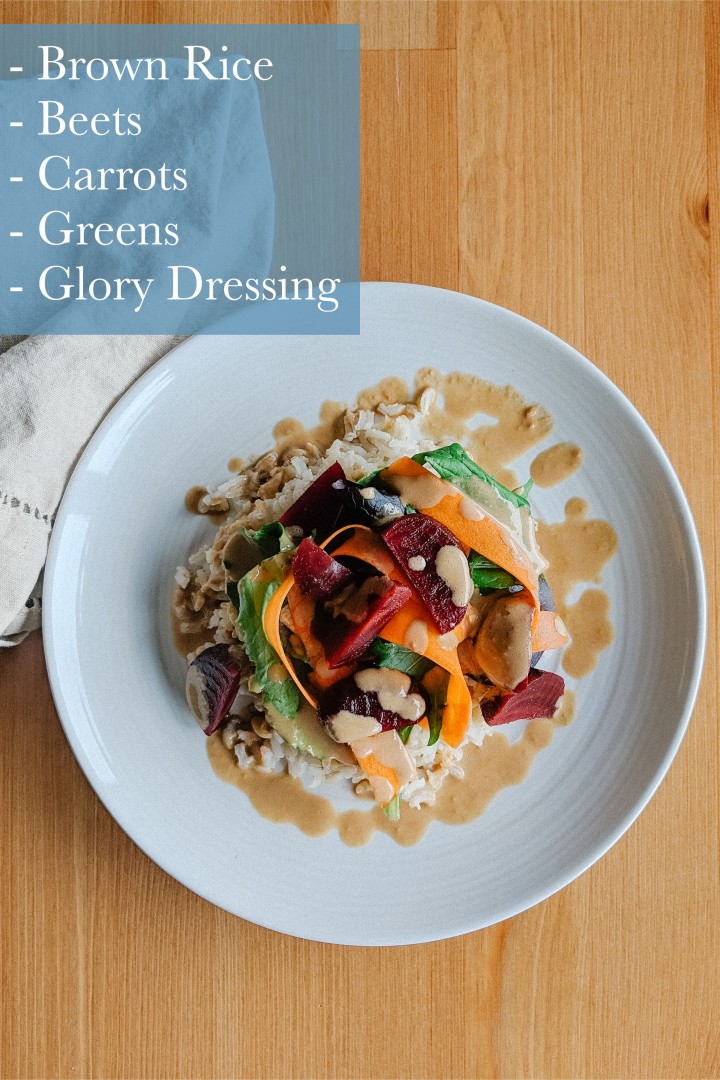 Winter Grain Salad with Glory Dressing - YUM!