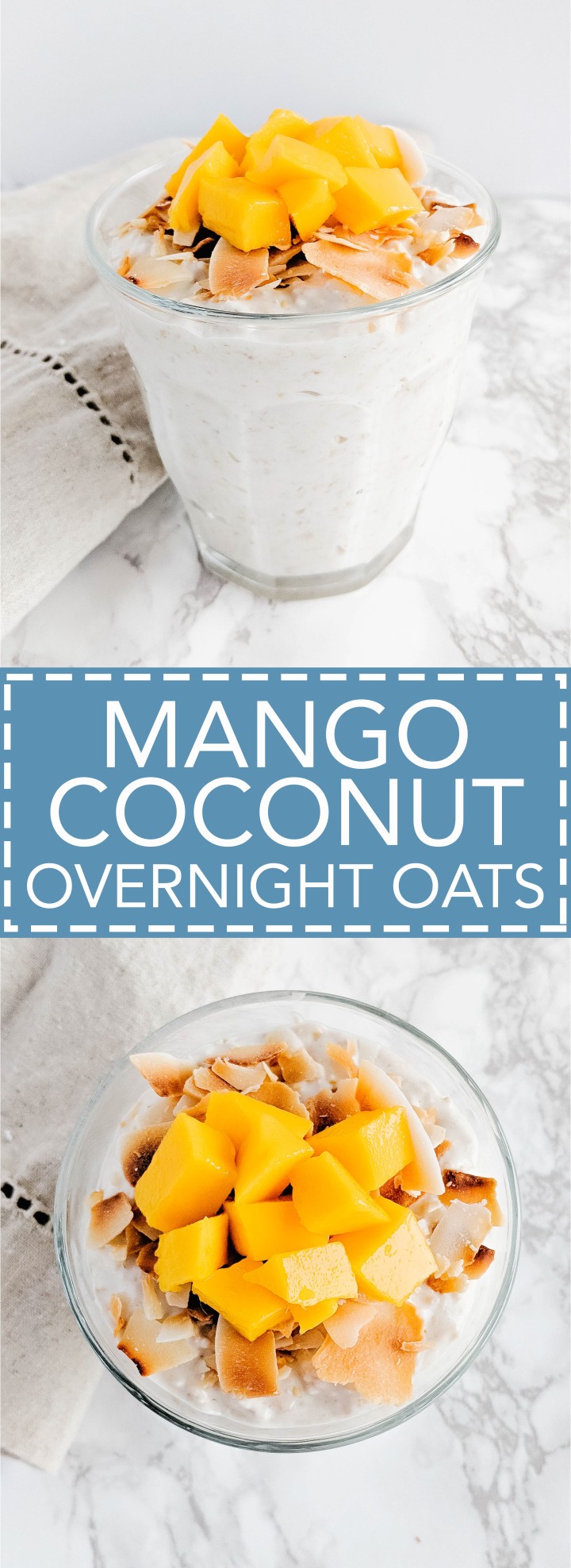Healthy Mango Coconut Overnight Oats - Yum!